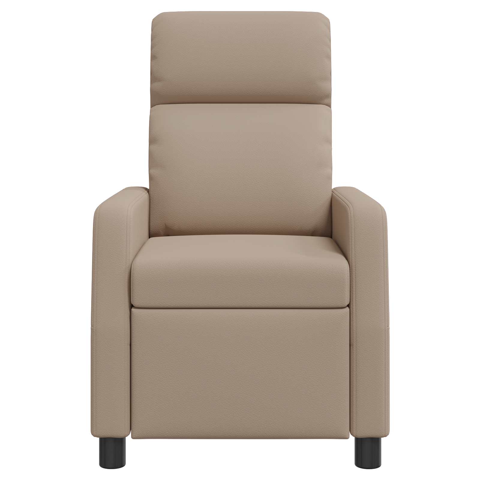 vidaXL Fotel masujący Cappuccino Ekoskóra