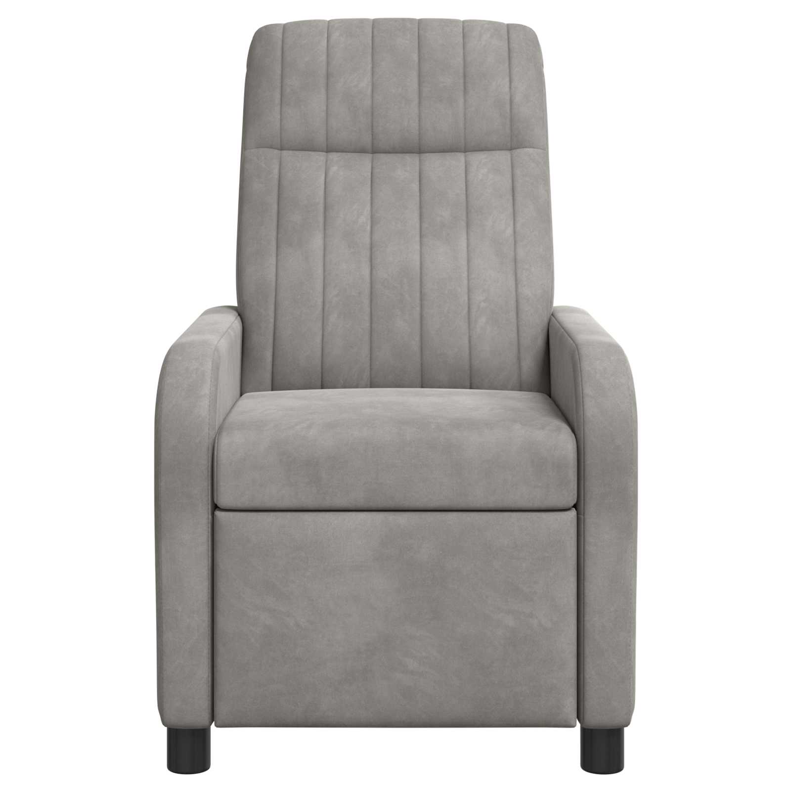 vidaXL Fotel recliner jasnoszary Welur
