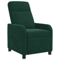 vidaXL Fotel recliner Ciemnozielony Welur