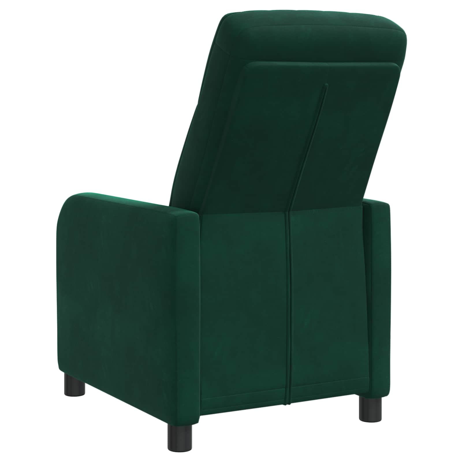 vidaXL Fotel recliner Ciemnozielony Welur