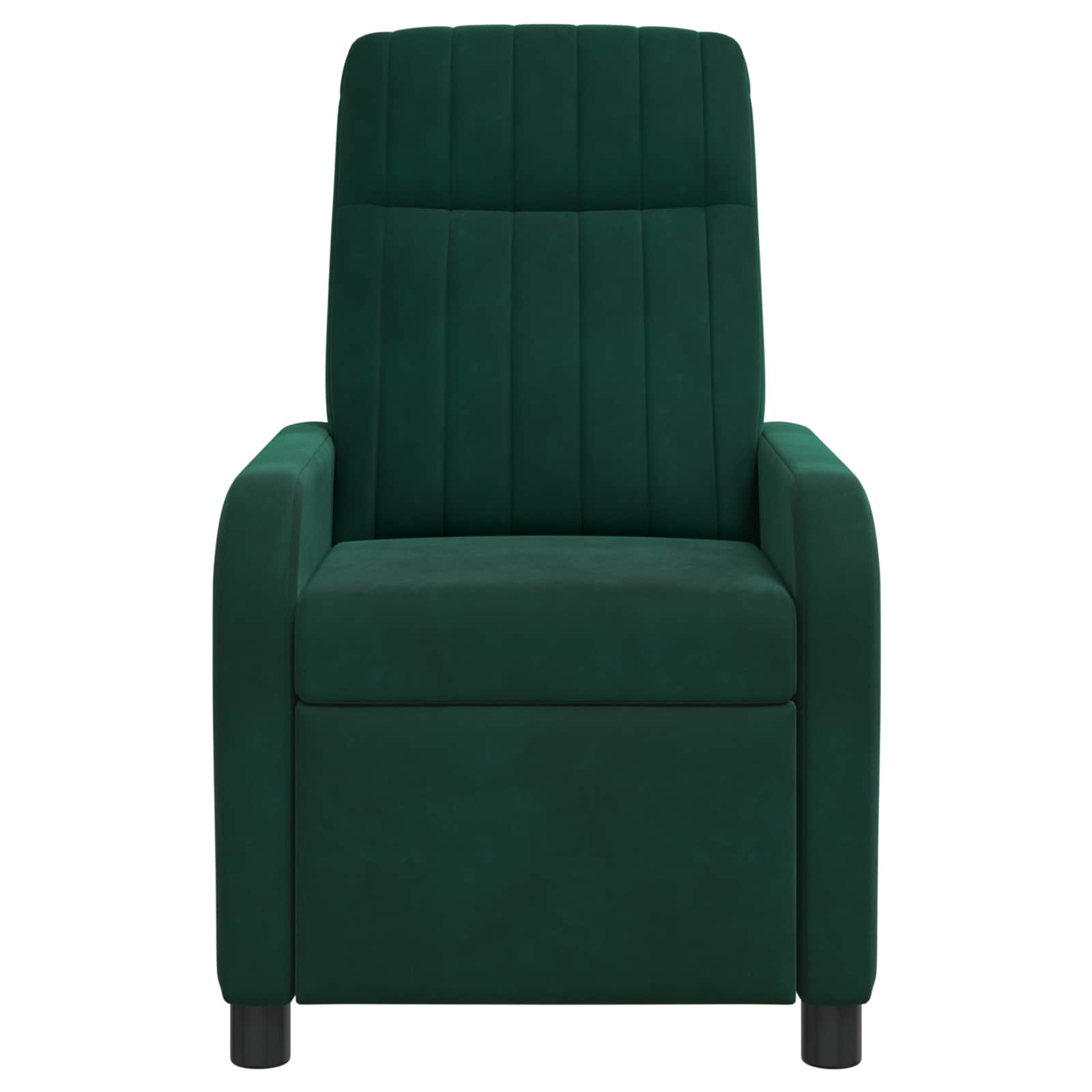vidaXL Fotel recliner Ciemnozielony Welur