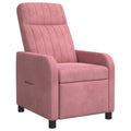 vidaXL Fotel recliner różowy Welur