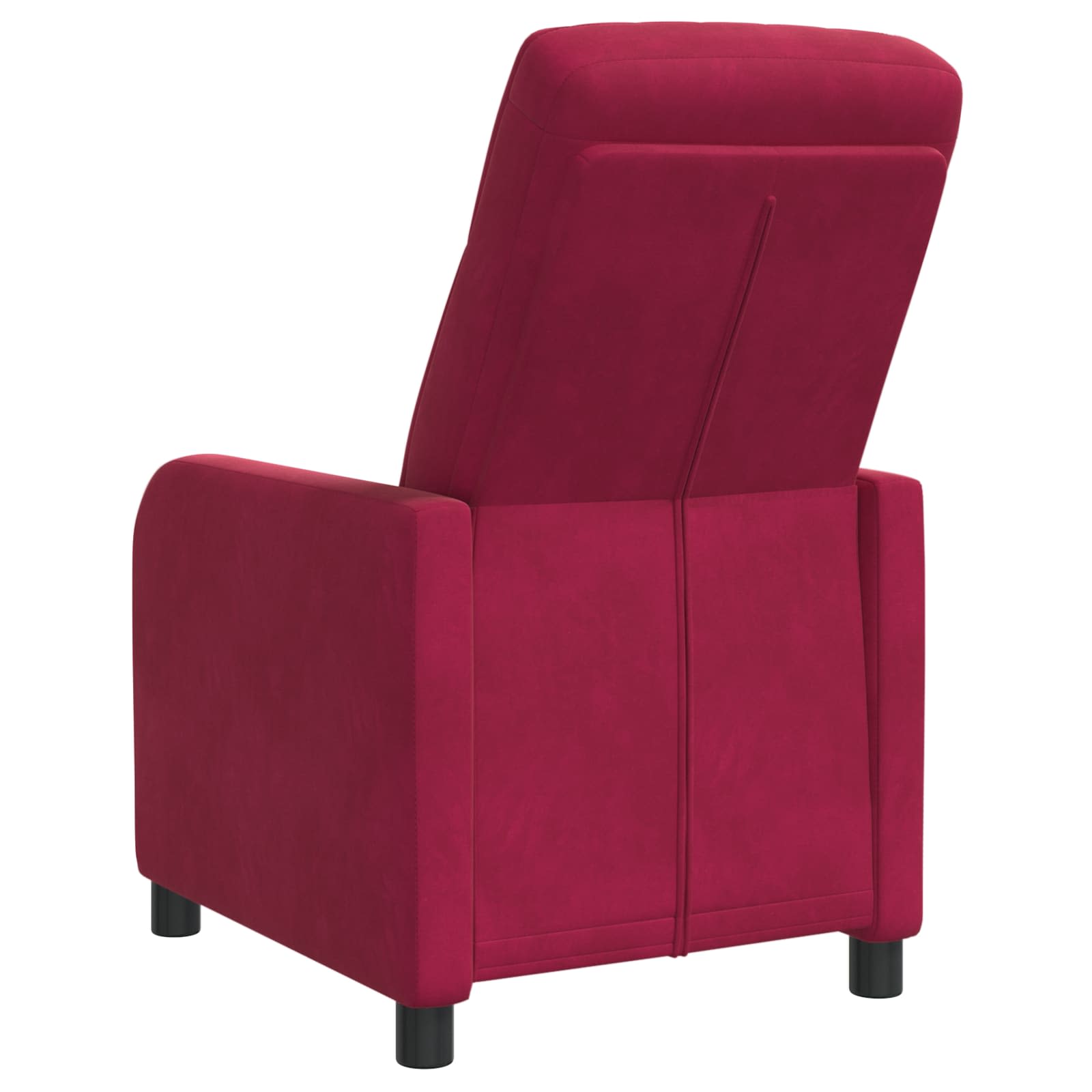 vidaXL Fotel recliner Czerwone wino Welur
