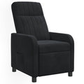 vidaXL Fotel recliner Czarny Welur
