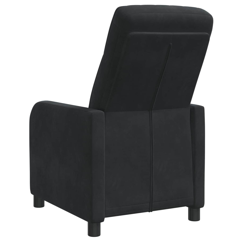 vidaXL Fotel recliner Czarny Welur