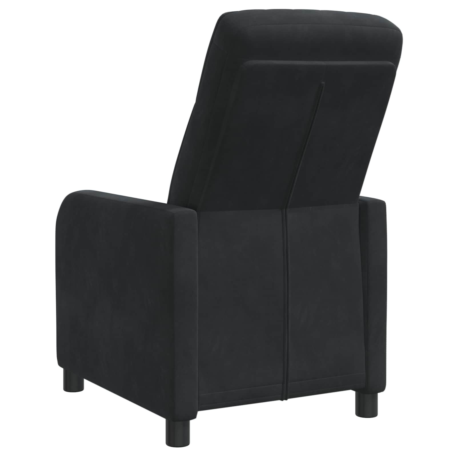 vidaXL Fotel recliner Czarny Welur