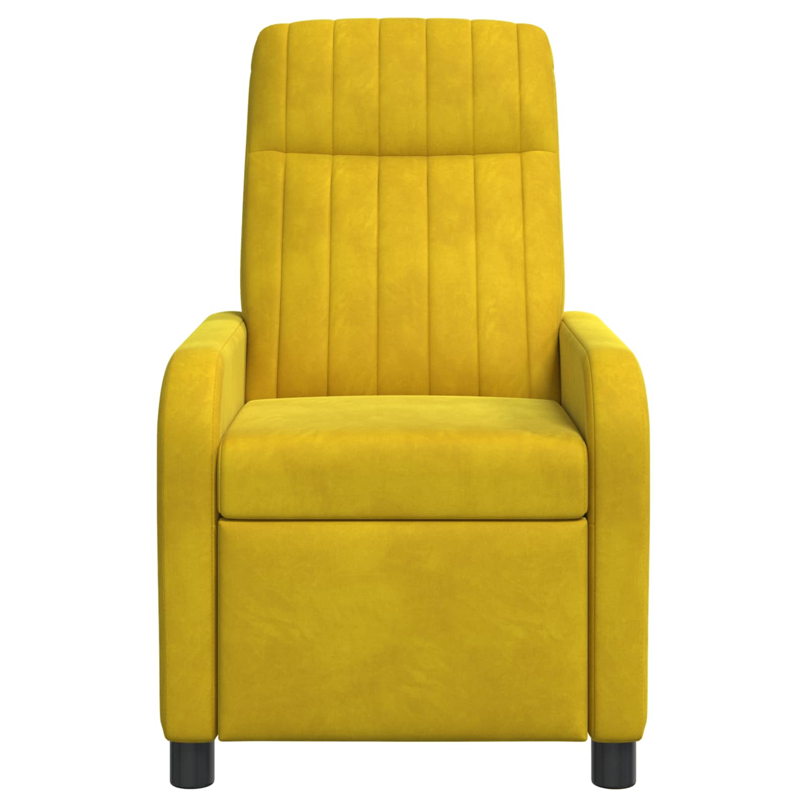 vidaXL Fotel recliner żółty Welur