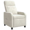 vidaXL Fotel recliner kremowy Welur