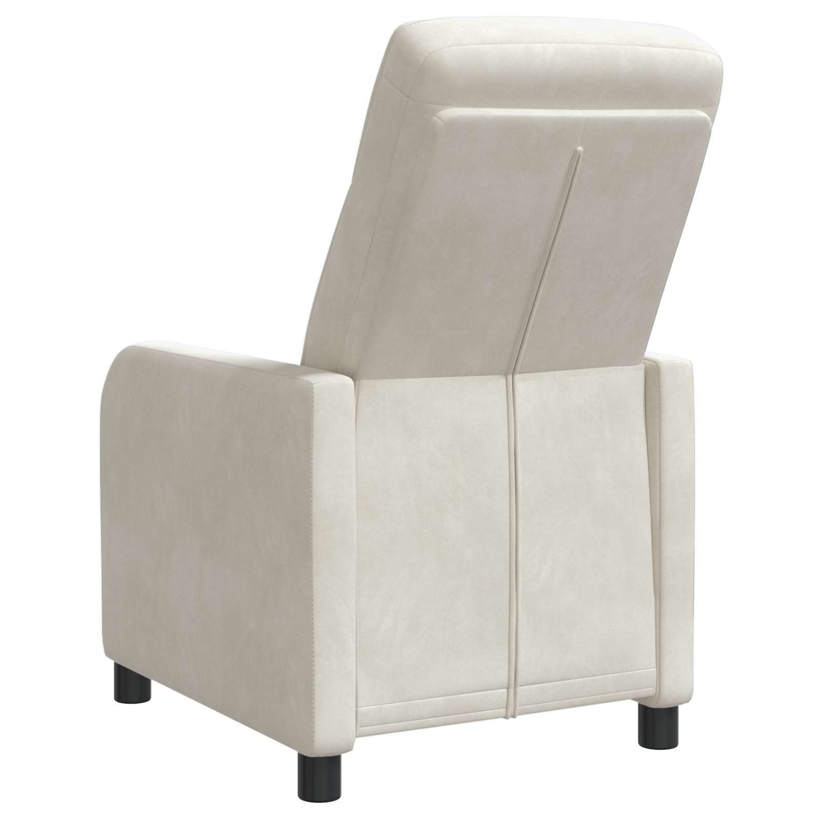 vidaXL Fotel recliner kremowy Welur