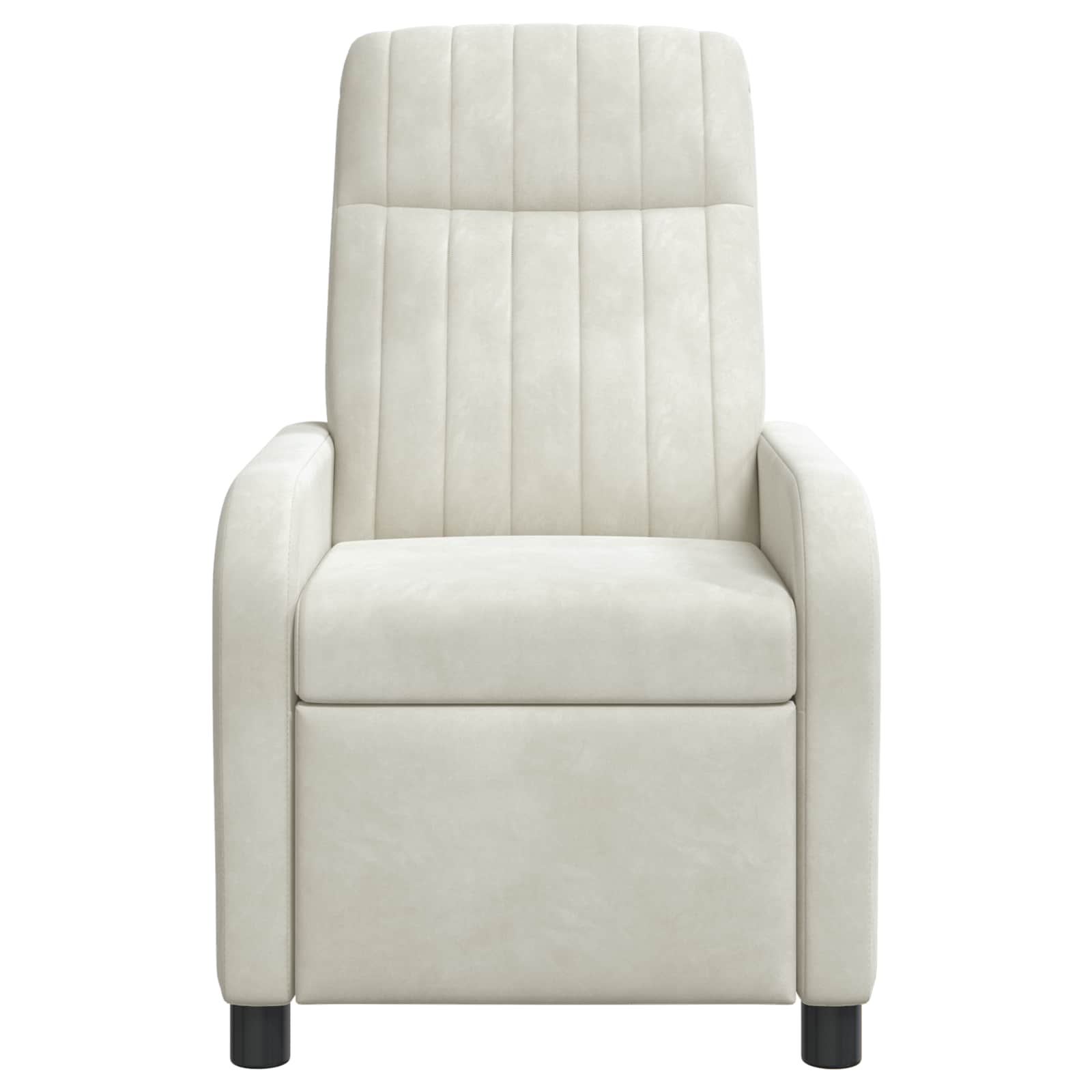 vidaXL Fotel recliner kremowy Welur