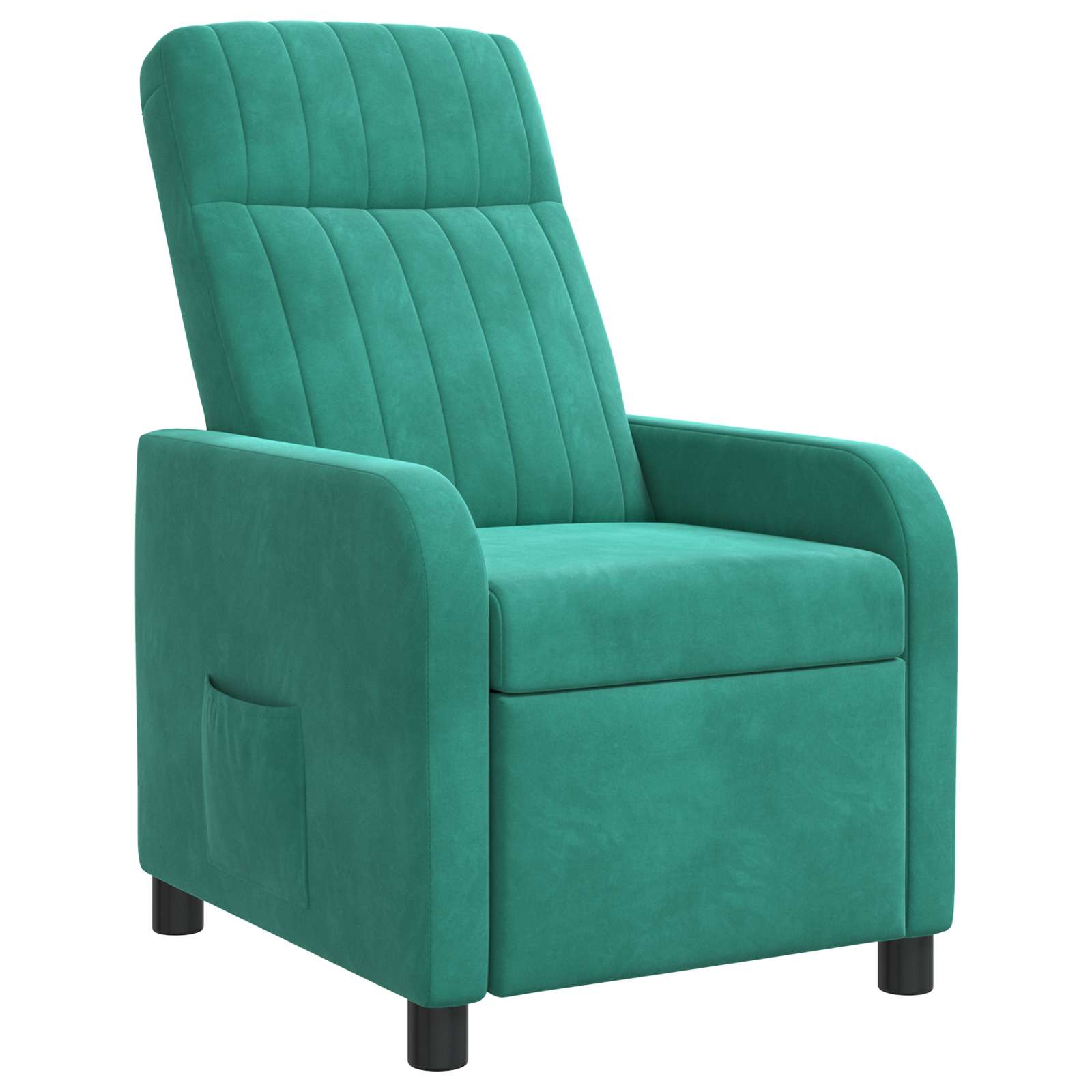 vidaXL Fotel recliner Turkusowy Welur
