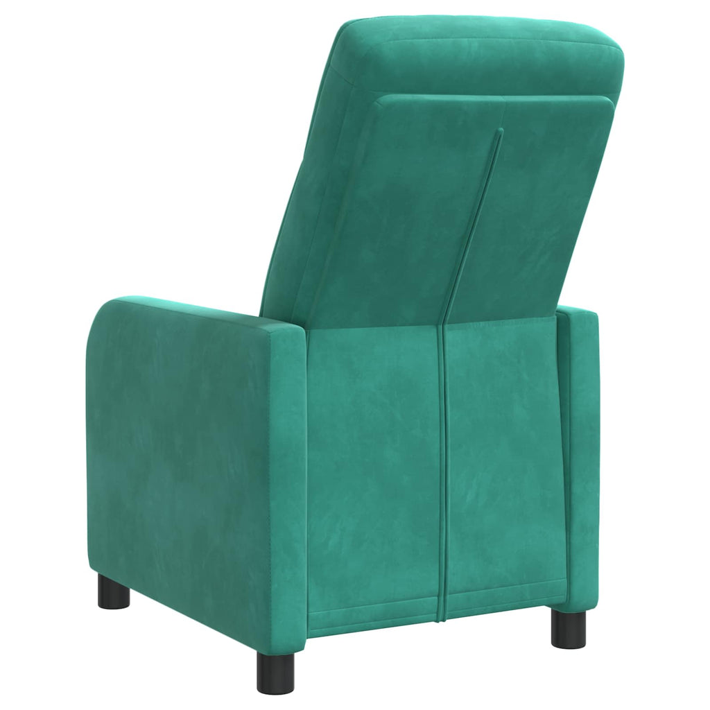 vidaXL Fotel recliner Turkusowy Welur