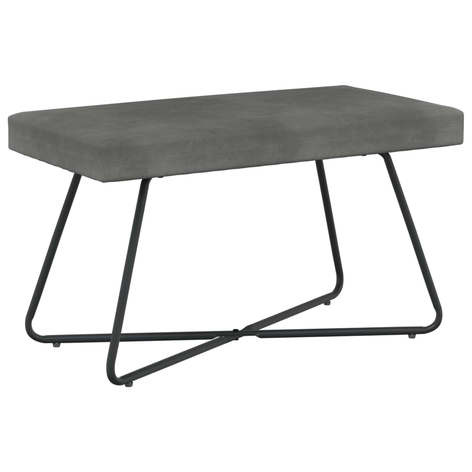 vidaXL ławka ciemnoszary 80 x 40 x 45 cm Welur