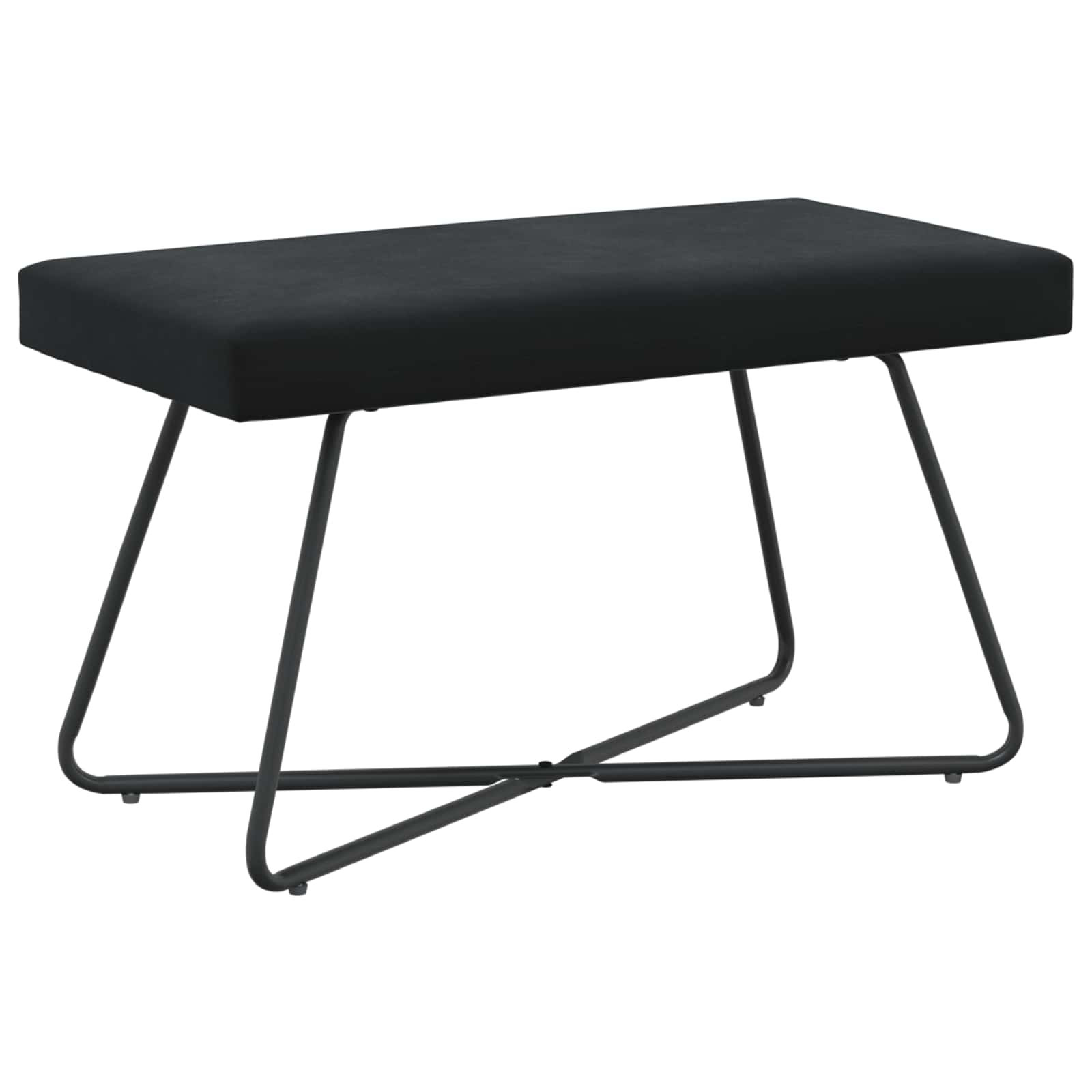 vidaXL ławka Czarny 80 x 40 x 45 cm Welur
