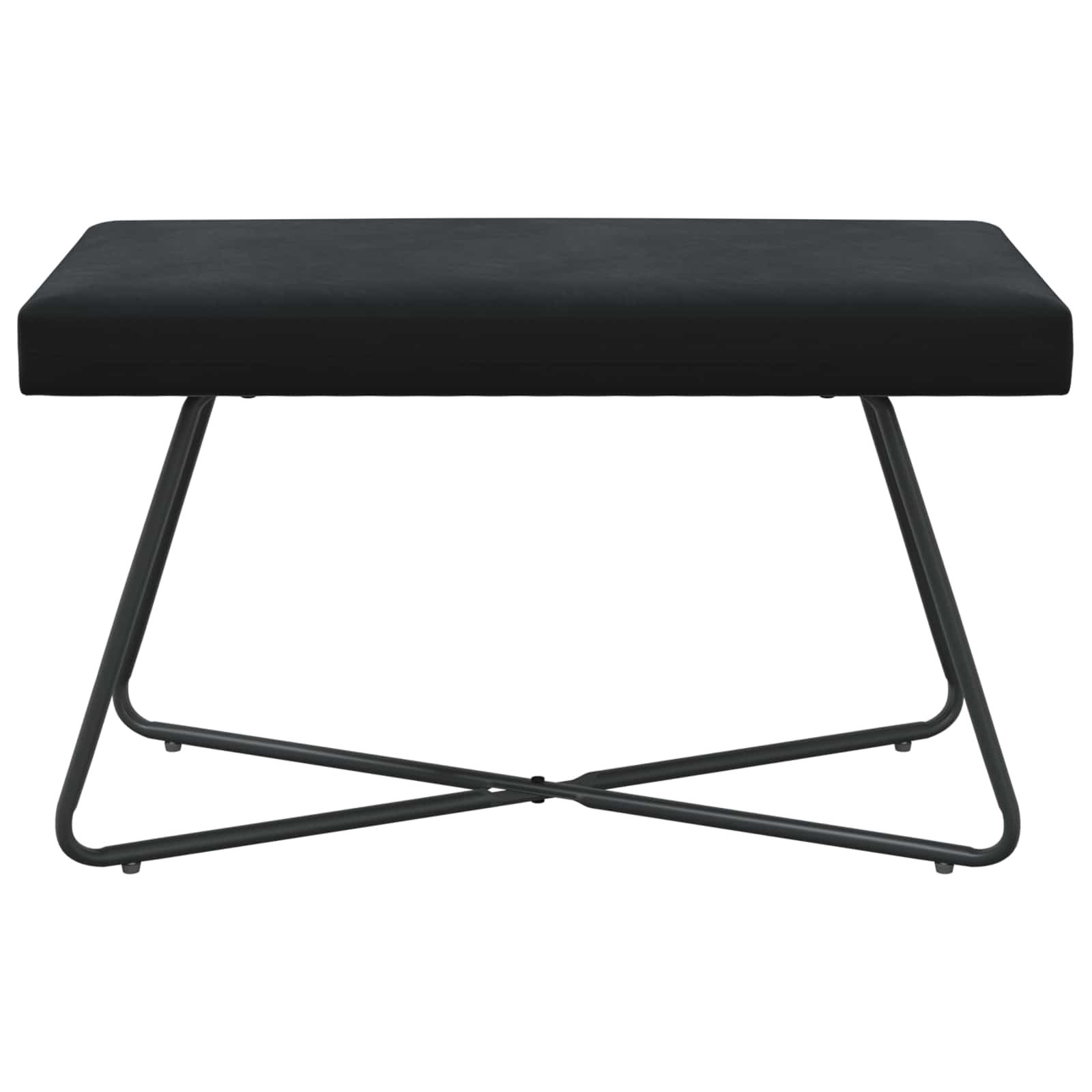 vidaXL ławka Czarny 80 x 40 x 45 cm Welur