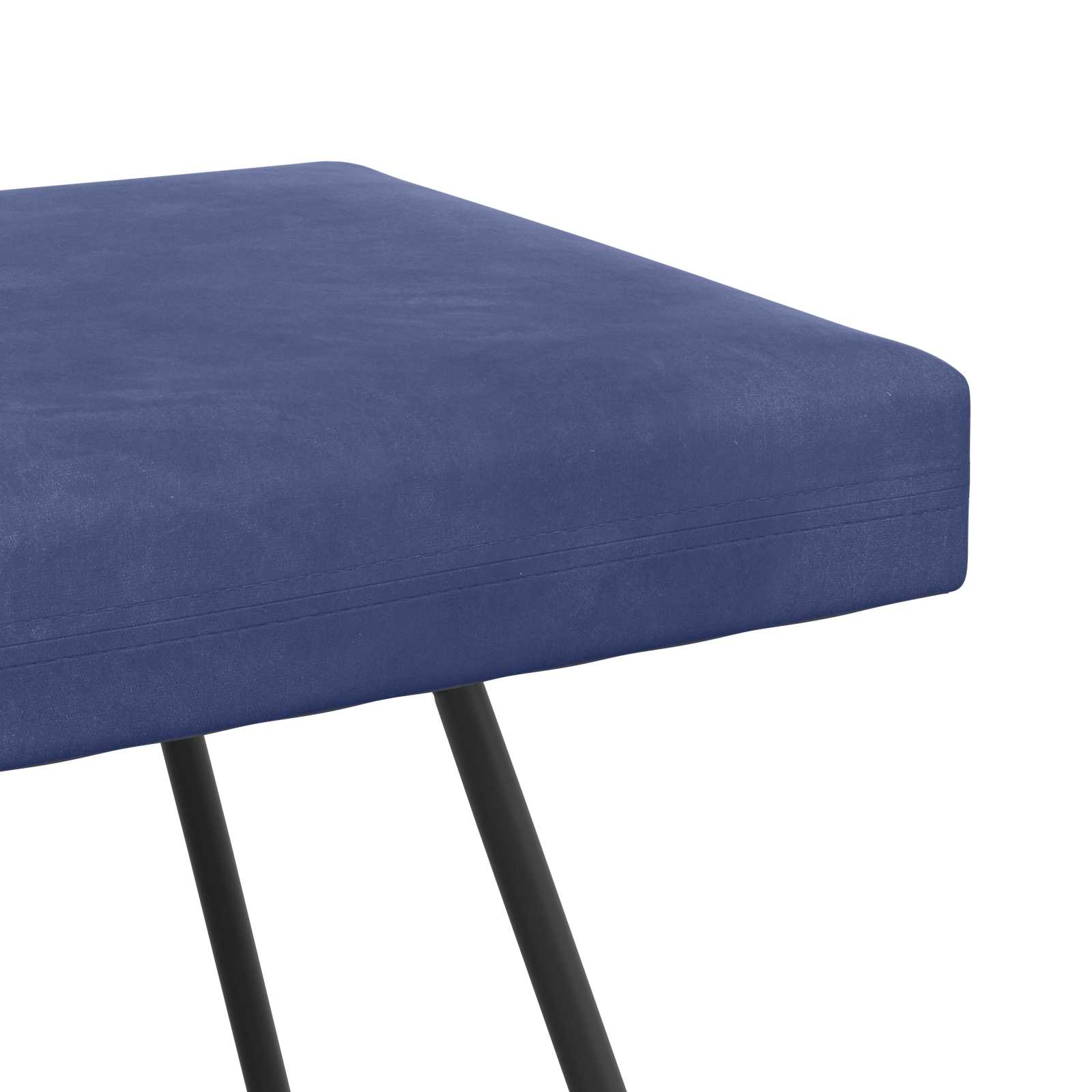 vidaXL ławka Niebieski policyjny 80 x 40 x 45 cm Welur