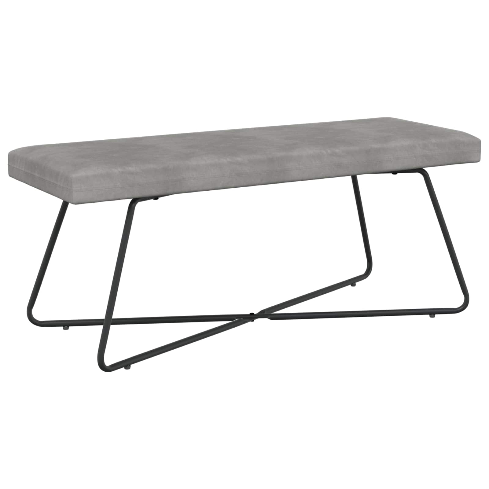 vidaXL ławka jasnoszary 110 x 40 x 45 cm Welur