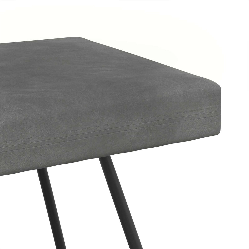 vidaXL ławka ciemnoszary 110 x 40 x 45 cm Welur