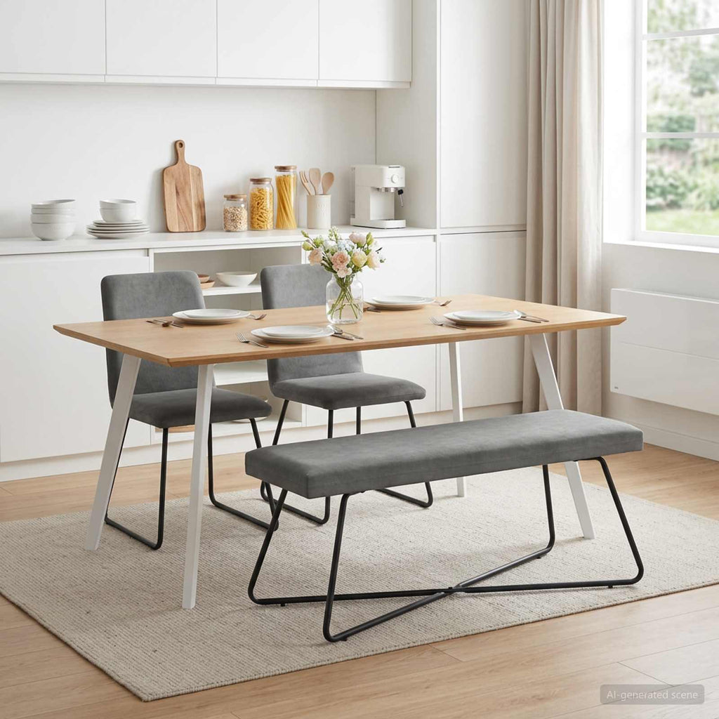vidaXL ławka ciemnoszary 110 x 40 x 45 cm Welur