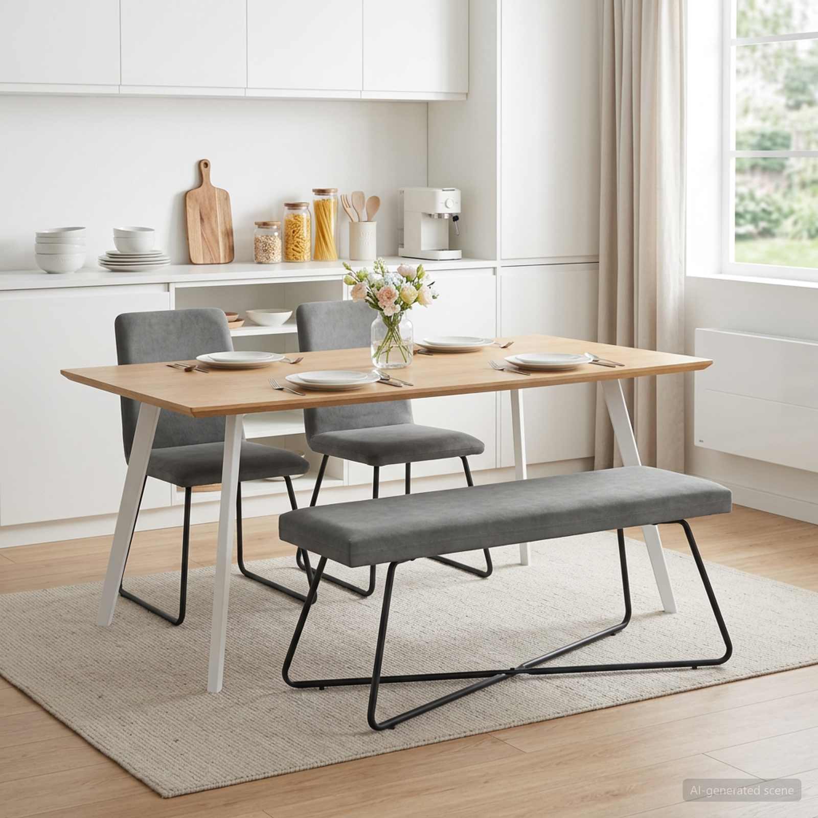 vidaXL ławka ciemnoszary 110 x 40 x 45 cm Welur