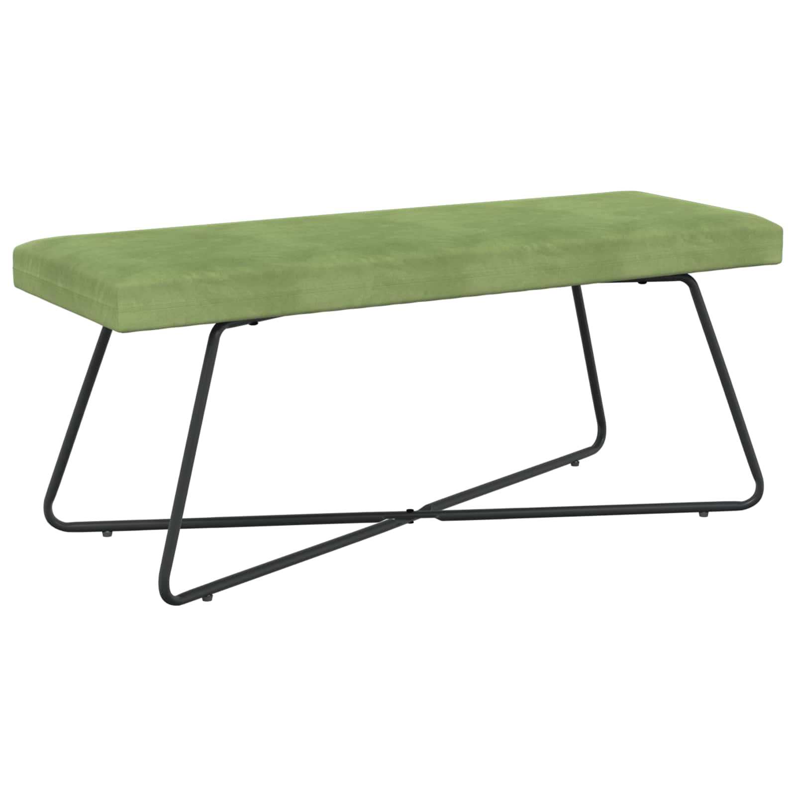 vidaXL ławka Jasnozielony 110 x 40 x 45 cm Welur