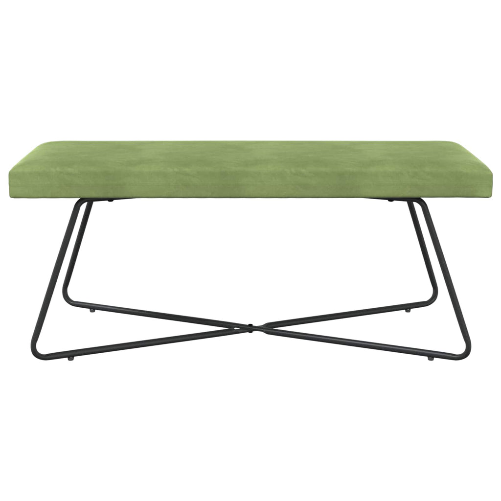 vidaXL ławka Jasnozielony 110 x 40 x 45 cm Welur