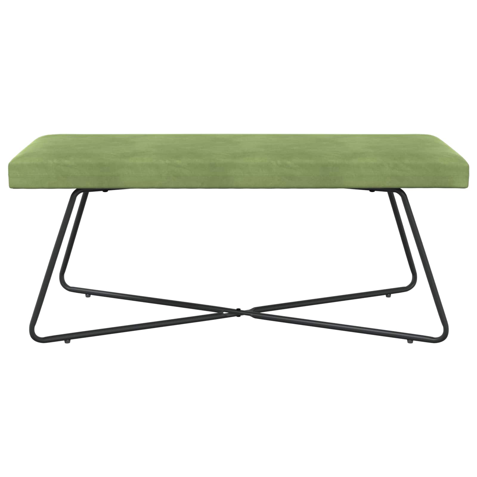 vidaXL ławka Jasnozielony 110 x 40 x 45 cm Welur