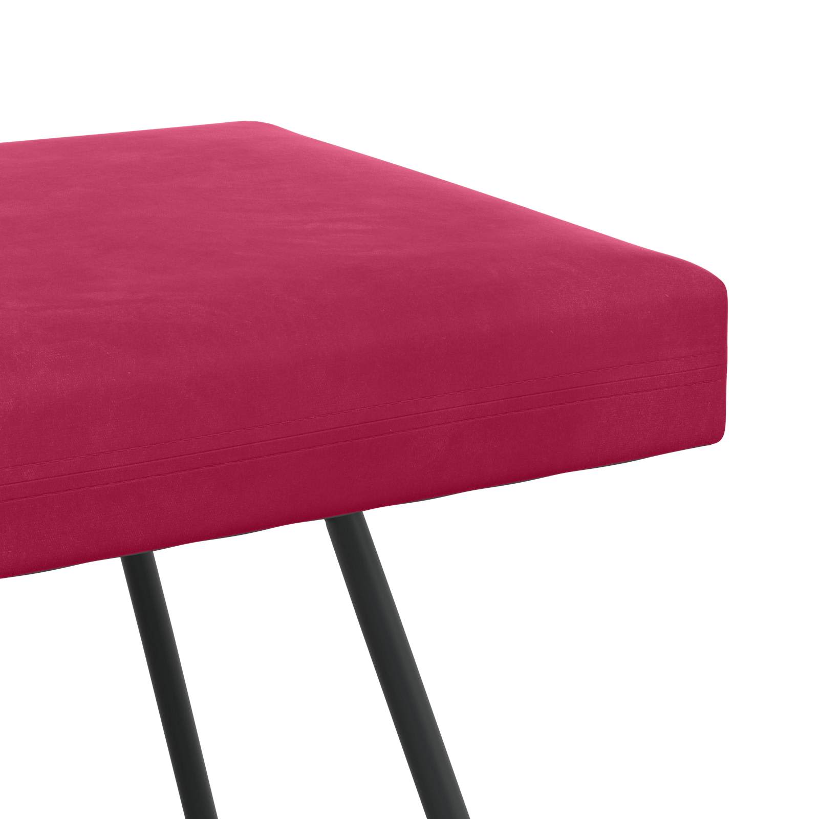 vidaXL ławka Czerwone wino 110 x 40 x 45 cm Welur