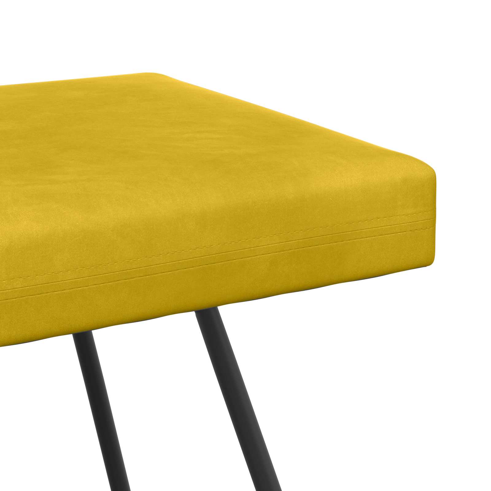 vidaXL ławka żółty 110 x 40 x 45 cm Welur