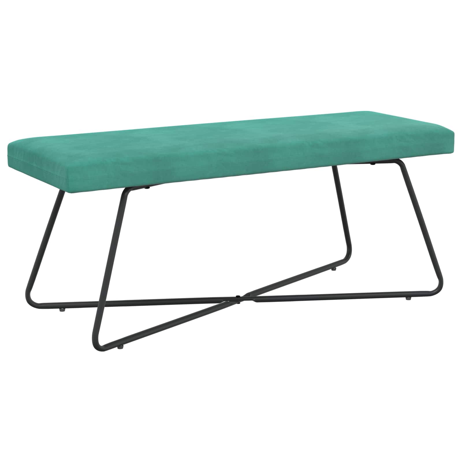 vidaXL ławka Turkusowy 110 x 40 x 45 cm Welur