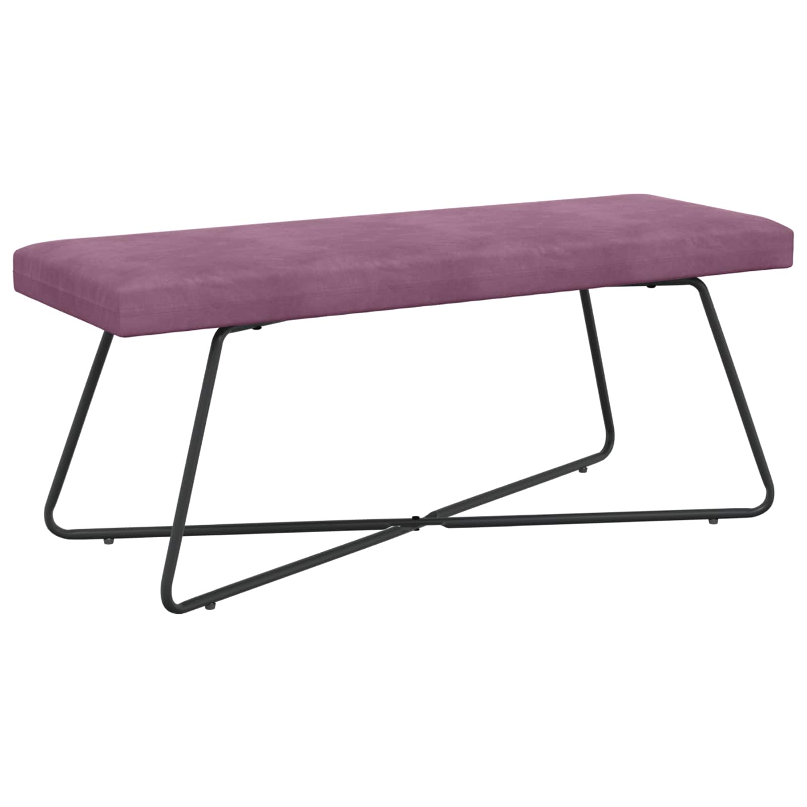 vidaXL ławka Fioletowy 110 x 40 x 45 cm Welur