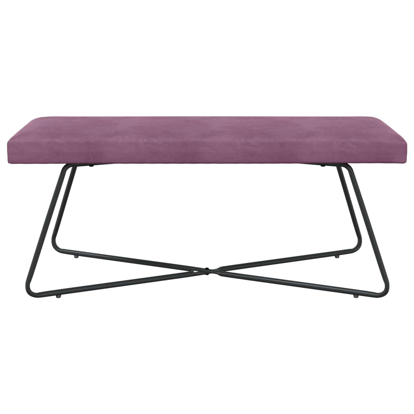 vidaXL ławka Fioletowy 110 x 40 x 45 cm Welur