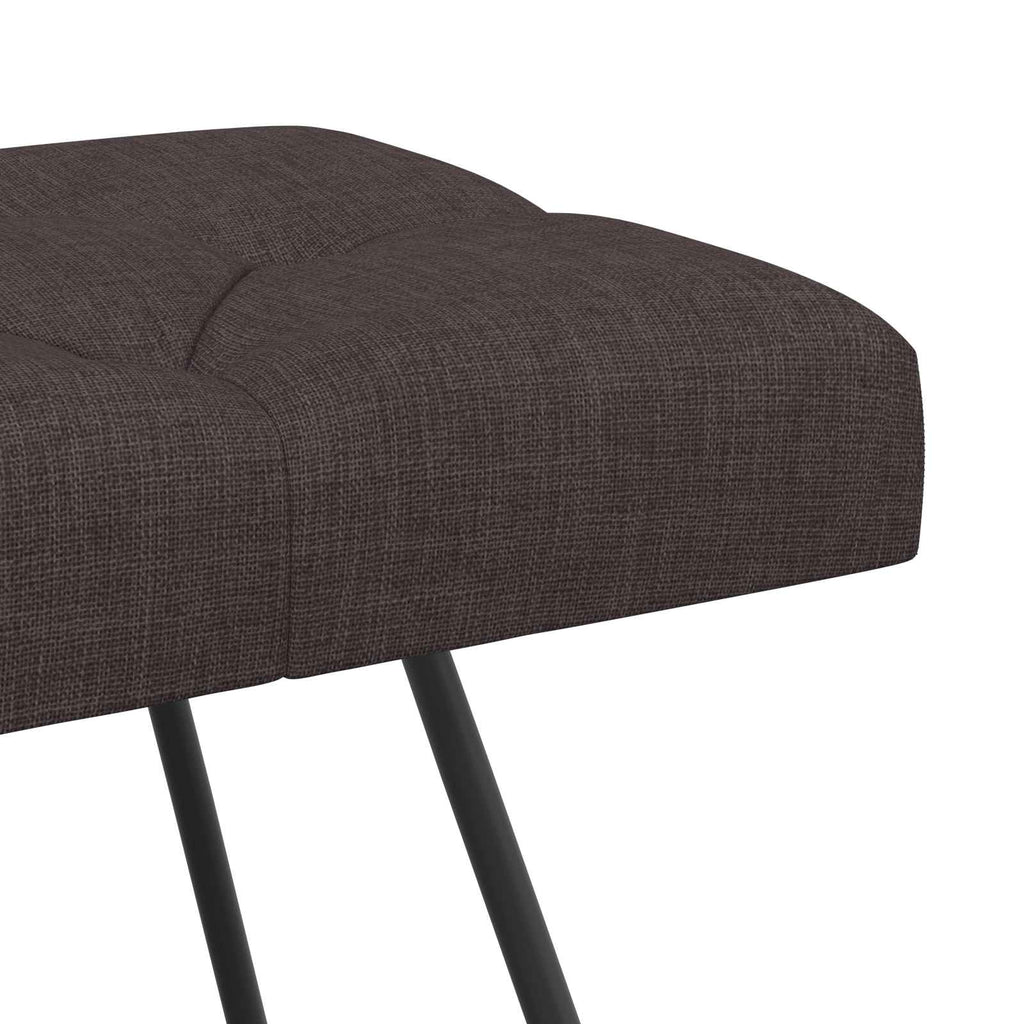 vidaXL Ławka z guzikami Ciemny brąz 110 x 40 x 46 cm tkanina
