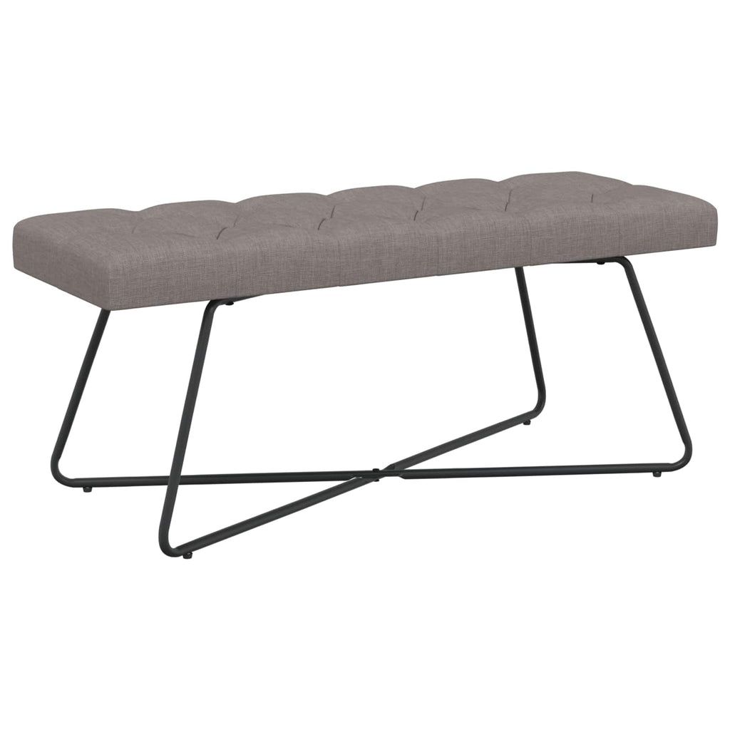 vidaXL Ławka z guzikami Ciemnoszary 110 x 40 x 46 cm tkanina