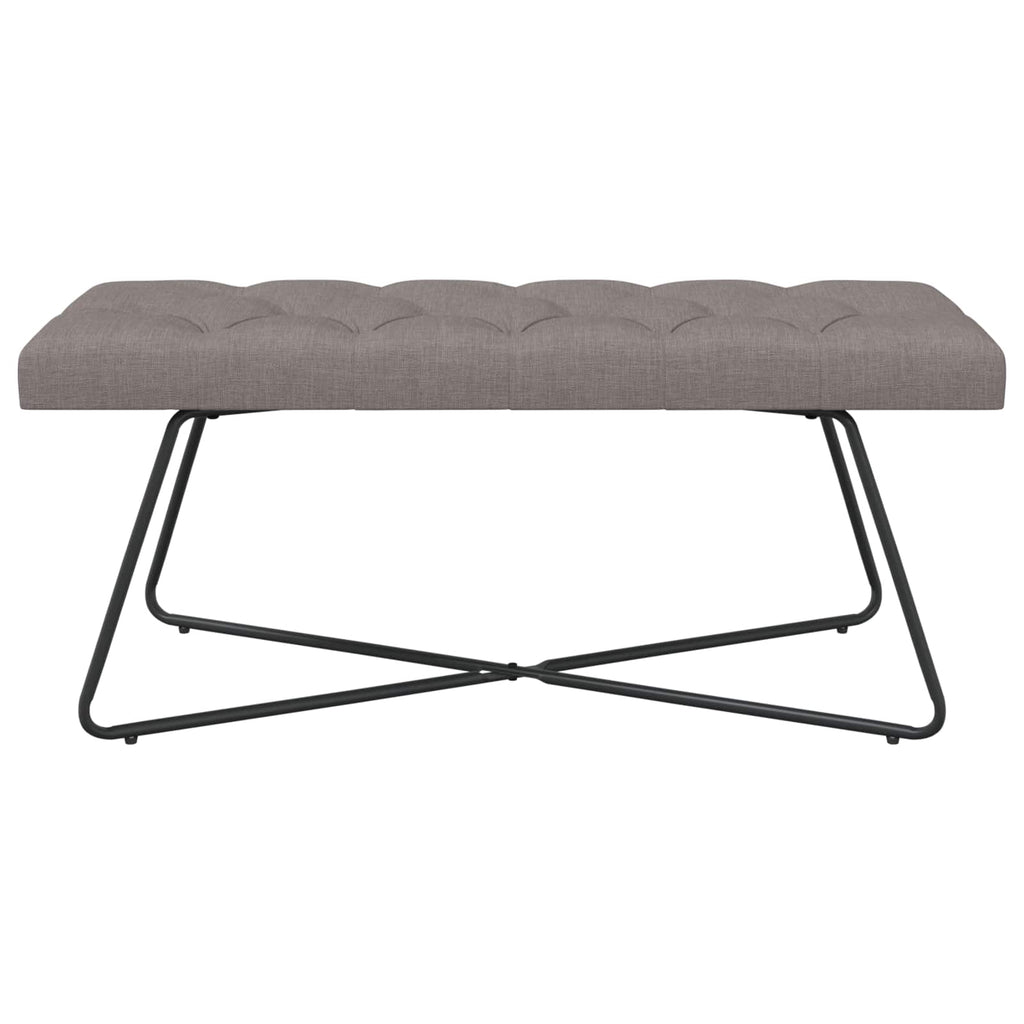 vidaXL Ławka z guzikami Ciemnoszary 110 x 40 x 46 cm tkanina