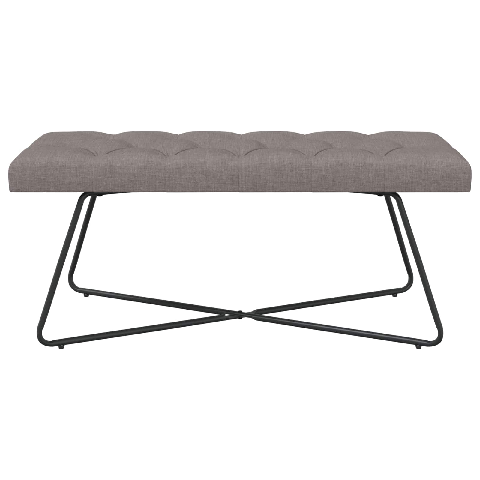 vidaXL Ławka z guzikami Ciemnoszary 110 x 40 x 46 cm tkanina