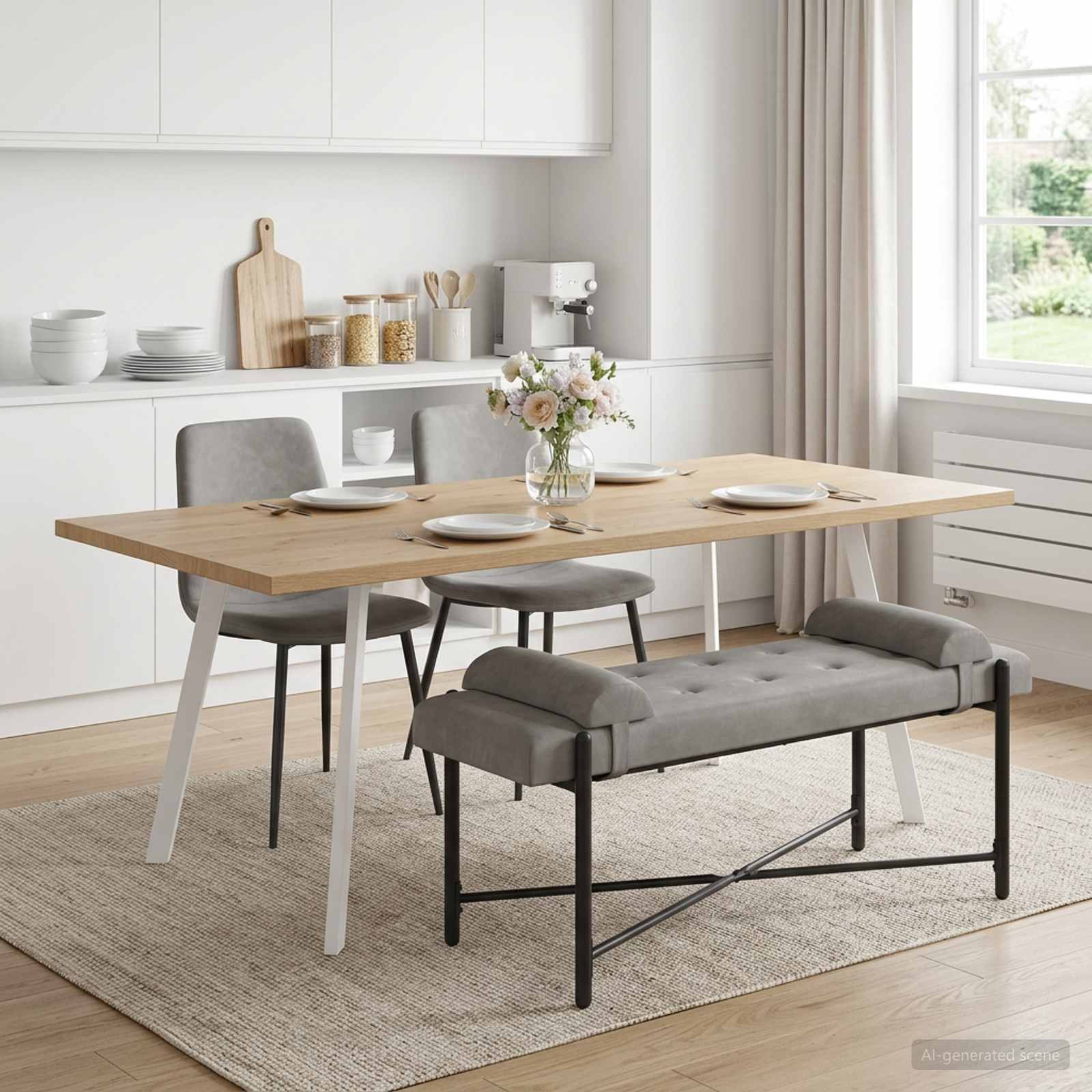 vidaXL Ławka z guzikami i poduszkami jasnoszary 110 x 40 x 46 cm Welur
