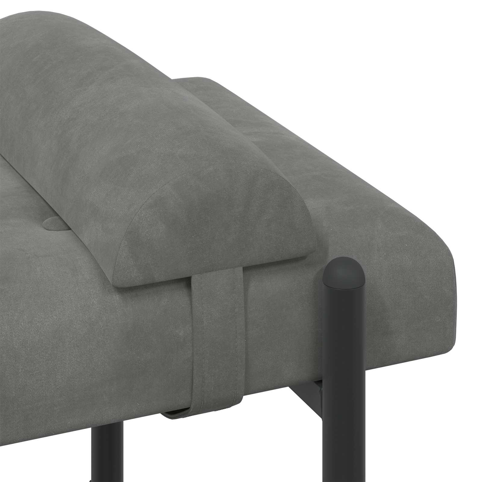 vidaXL Ławka z guzikami i poduszkami ciemnoszary 110 x 40 x 46 cm