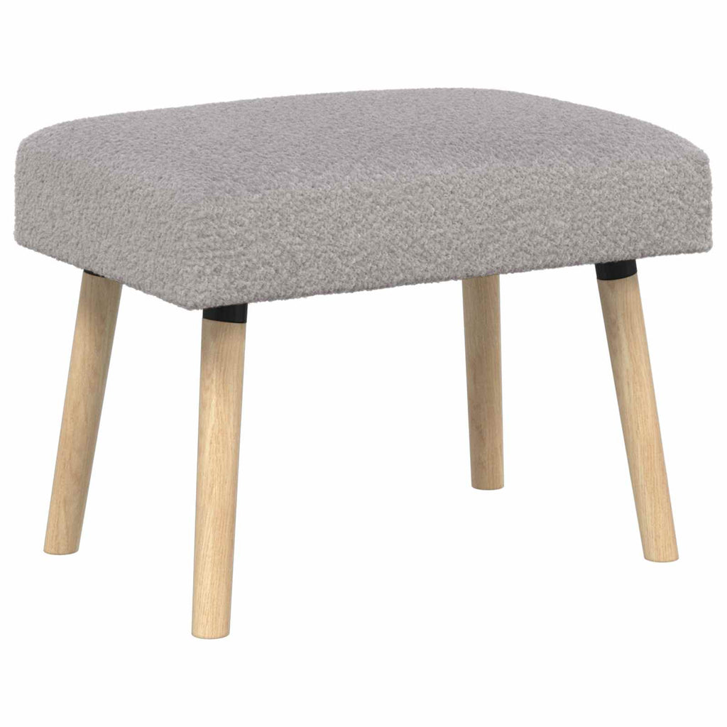 vidaXL ławka Gładki jasnoszary 60 x 40 x 45 cm Bouclé