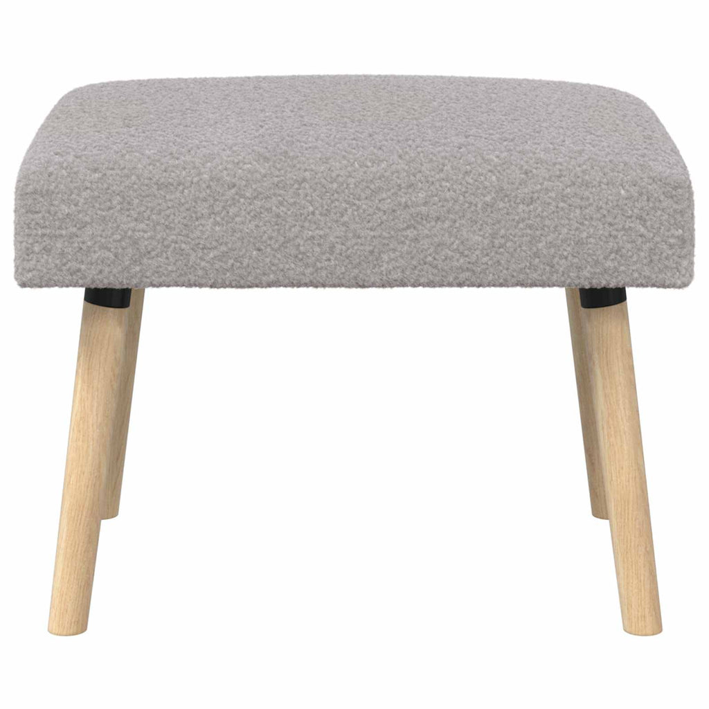 vidaXL ławka Gładki jasnoszary 60 x 40 x 45 cm Bouclé