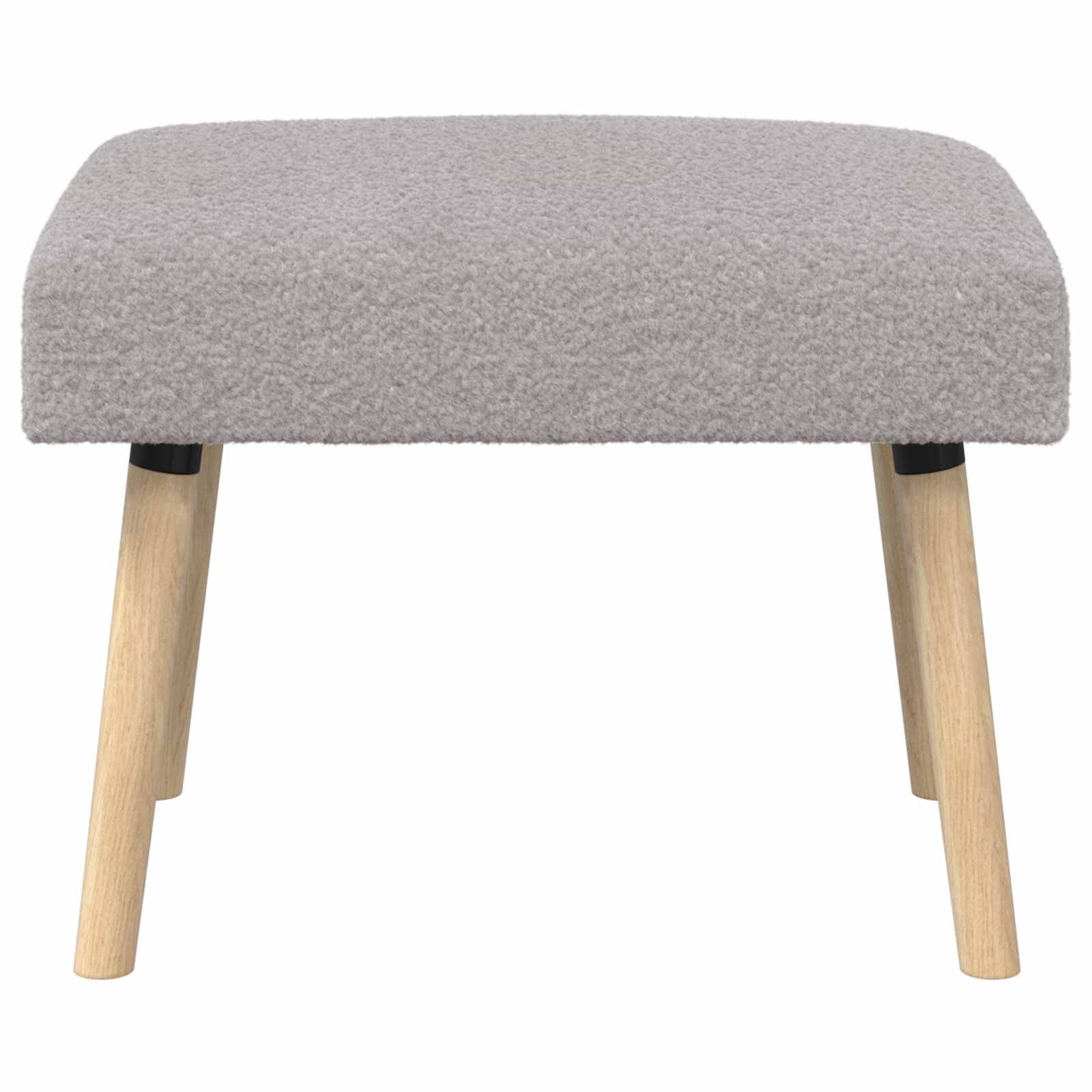 vidaXL ławka Gładki jasnoszary 60 x 40 x 45 cm Bouclé