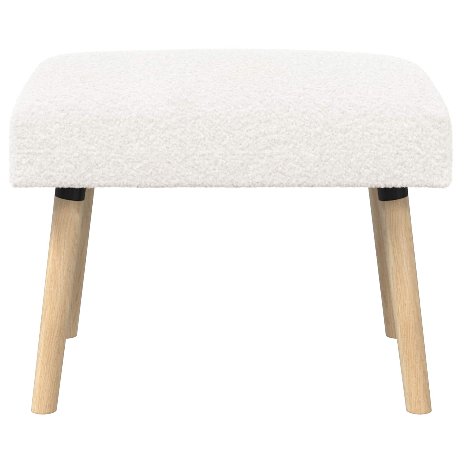 vidaXL ławka Gładki kremowy 60 x 40 x 45 cm Bouclé