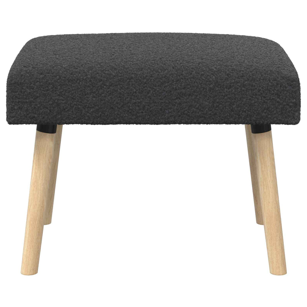 vidaXL ławka Gładki ciemnoszary 60 x 40 x 45 cm Bouclé