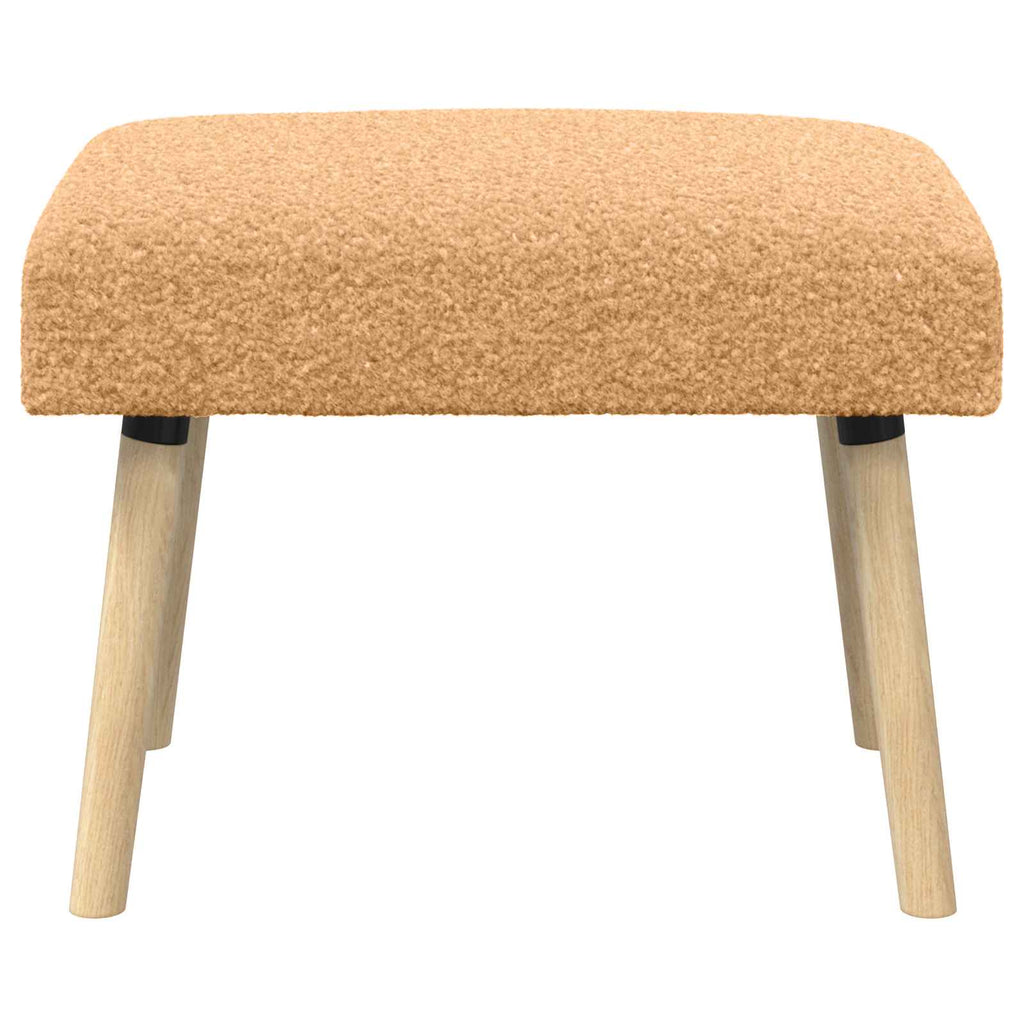 vidaXL ławka Gładki Beżowy 60 x 40 x 45 cm Bouclé