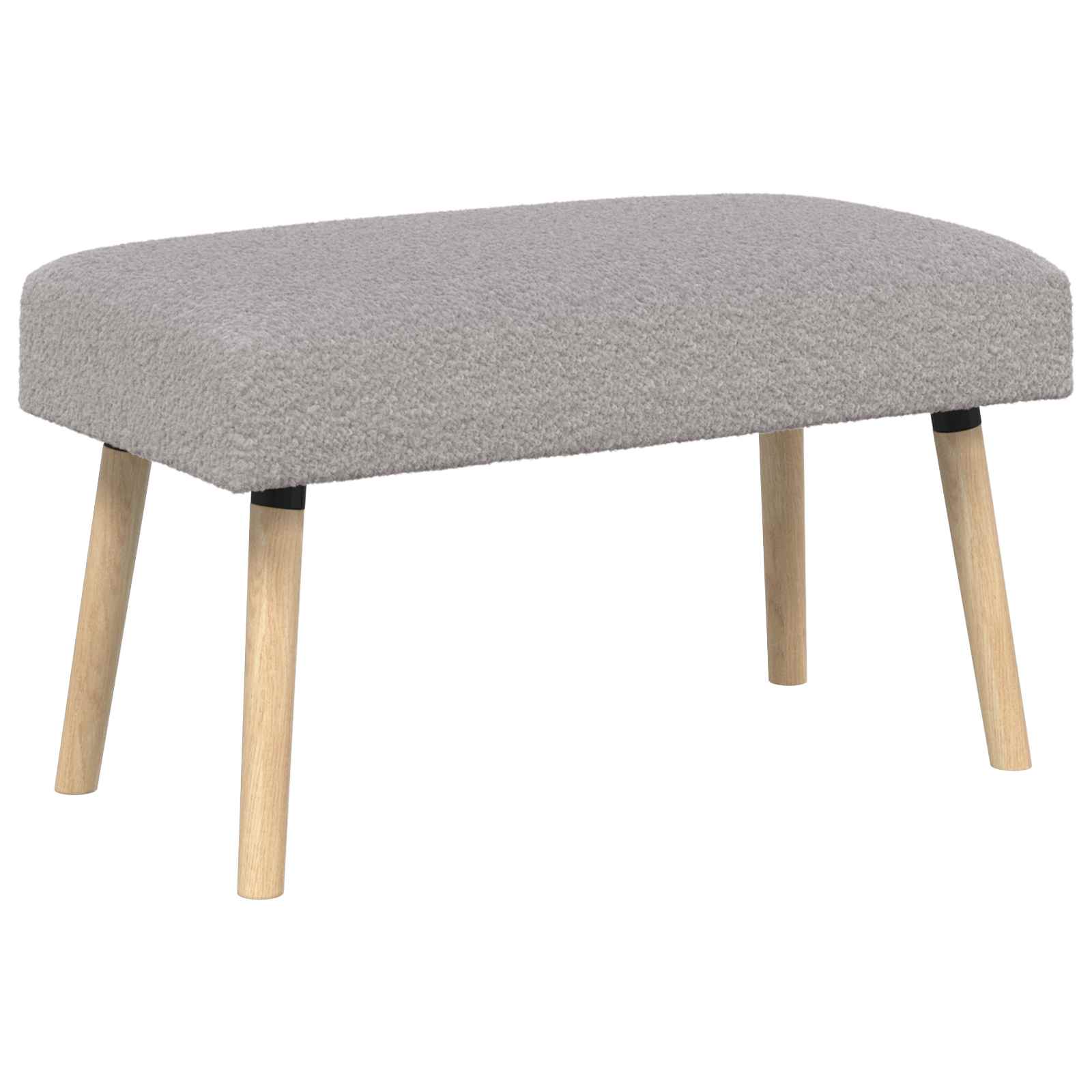 vidaXL ławka Gładki jasnoszary 80 x 40 x 46 cm Bouclé