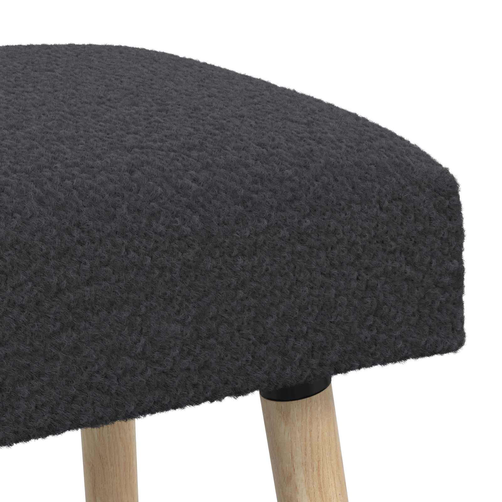 vidaXL ławka Gładki ciemnoszary 80 x 40 x 46 cm Bouclé