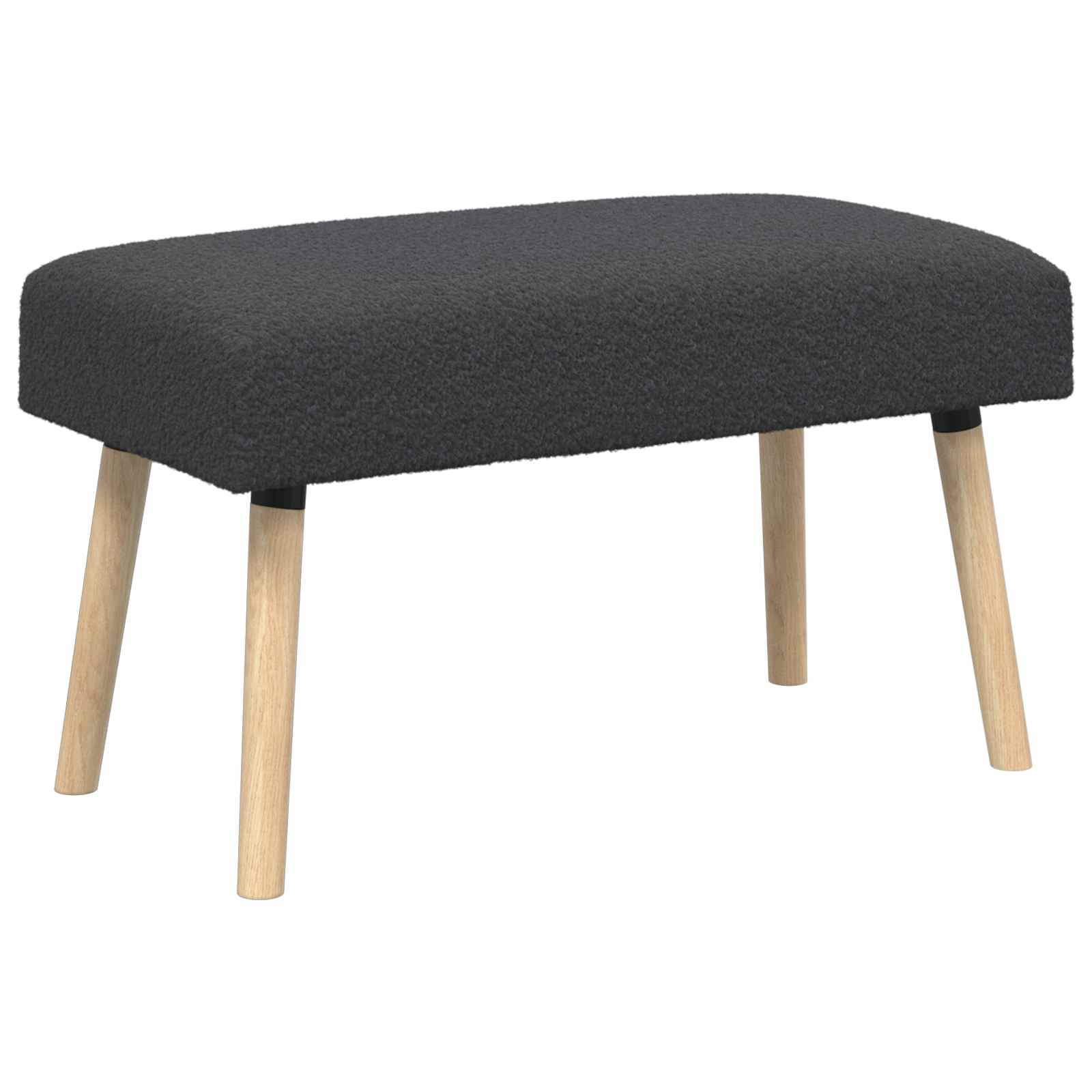 vidaXL ławka Gładki ciemnoszary 80 x 40 x 46 cm Bouclé