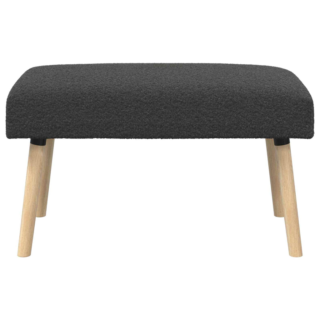vidaXL ławka Gładki ciemnoszary 80 x 40 x 46 cm Bouclé