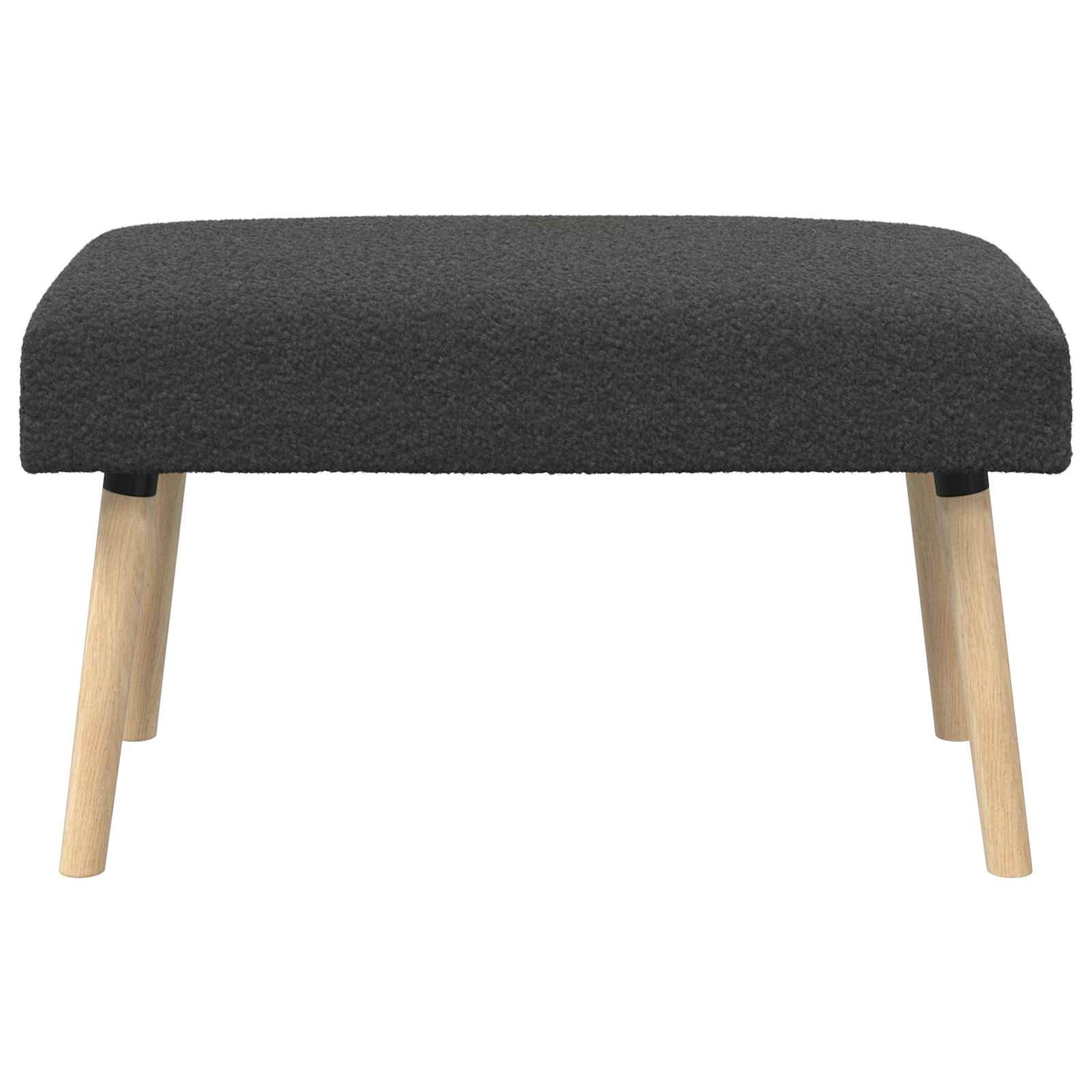 vidaXL ławka Gładki ciemnoszary 80 x 40 x 46 cm Bouclé