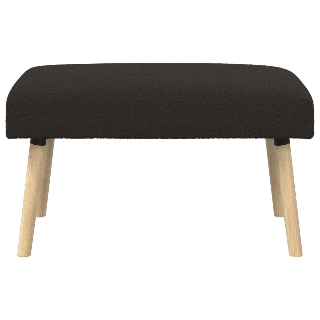 vidaXL ławka Gładki Czarny 80 x 40 x 46 cm Bouclé